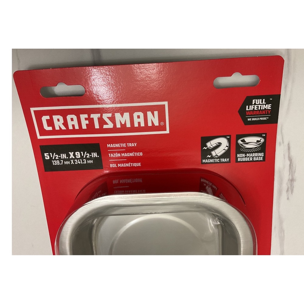 Craftsman Magnetic Parts Tray 5.5 x 9.5 Inch Stainless Steel CMMT98286 NEW - Picture 4 of 4